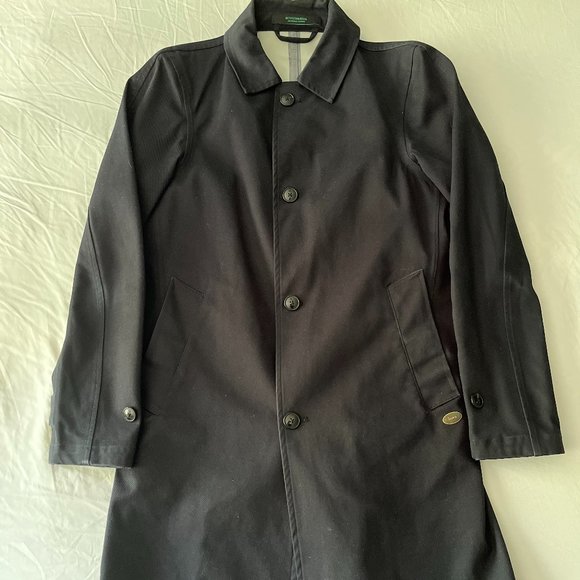 Scotch & Soda Twill Black Overcoat - Picture 1 of 3